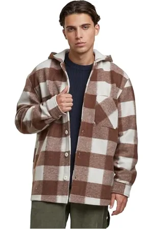 Urban classics Herren Tb7047-big Check Jacket With Hood Leichte, , M EU