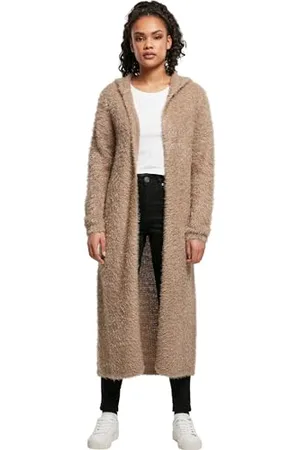 Urban classics Damen Tb1750-ladies Hooded Feather Cardigan Kapuzenpullover, , XL EU