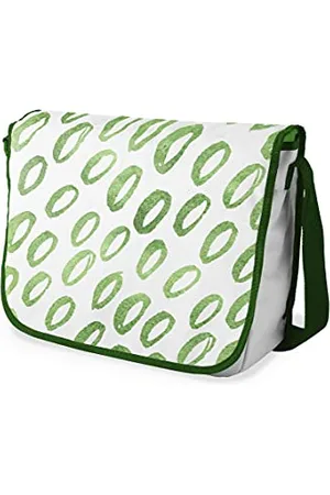 Le Jardin du Lin Digital Bedruckte Messenger Schultaschen mit Khaki Riemen für Mädchen und Jungen, Zurück zur Schule, Kuriertaschen für Schüler, Umhängetaschen, Größe: 29x36 Cm