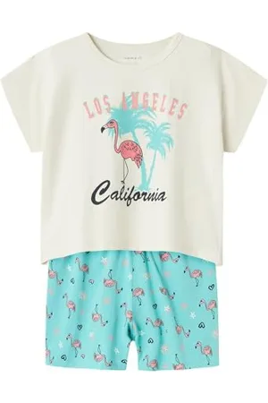 NAME IT Mädchen Nkfnightset Cap Flamingo Noos, , 86-92