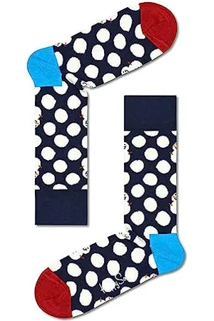 Happy Socks Unisex Schneemannsocke mit großen Punkten Socke, Multi, One Size