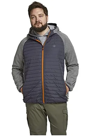 JACK & JONES Herren Jjemulti Quilted Jacket Ps Noos Jacke, Grey Melange/Detail:Set-in Sleeves, 7XL
