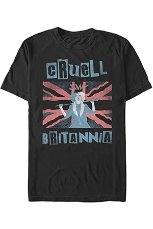 Disney Unisex Dnca Cruell Britannia Organic Short Sleeve T-shirt, , XXL