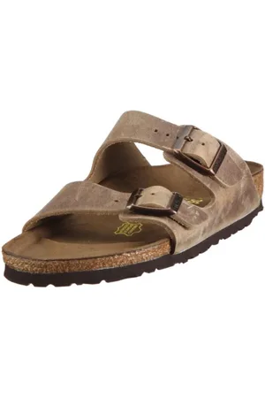 Birkenstock Classic Unisex Arizona Leder Pantoletten, Braun (Tabacco Brown), 36 EU