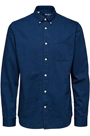 SELECTED Herren Slhregrick-denim Shirt Ls W Noos, , 3XL