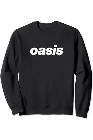 Oasis – White Logo On Black Sweatshirt