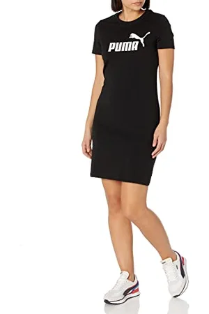 PUMA Damen Essentials Slim Tee Kleid, Schwarz, X-Klein