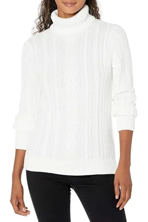 Amazon Damen Leichter Rollkragenpullover Mit Zopfmuster (Erhältlich In Übergröße), , S