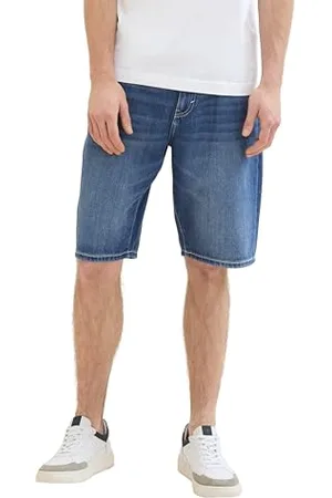 TOM TAILOR Herren Morris Relaxed Fit Shorts, Used Mid Stone Blue Denim, 28