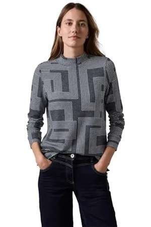 CECIL Bedruckter Feinstrickpullover