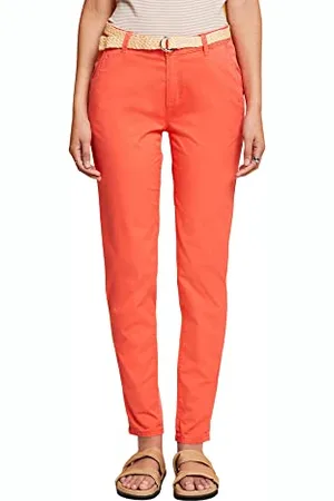 ESPRIT Damen 023EE1B333 Hose, Coral Orange, 30/34