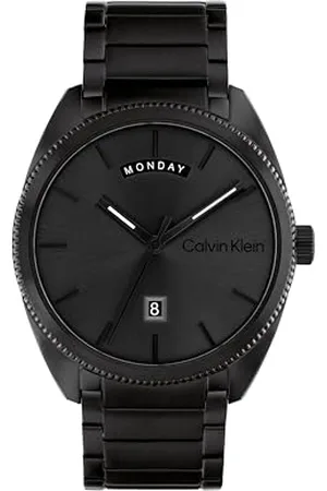 Calvin Klein Calvin Kein Klein Analog Quarzuhr für Herren Kollektion Progress mit Schwarzes Edelstahlarmband - 25200448