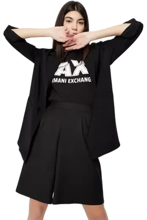 Armani Exchange Damen The Movie T-Shirt, Black, XL