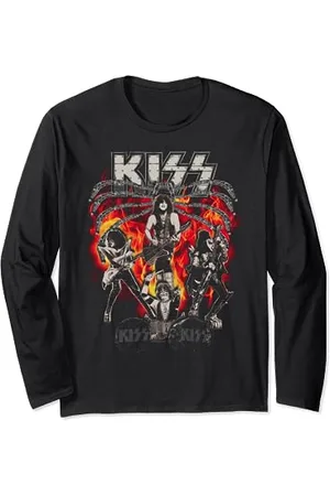 Kiss Spinne Bühne Langarmshirt