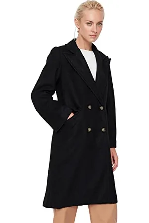 Trendyol Damen Damen Regular Parkas Plain Webstoff Mantel Coat, , 34 EU