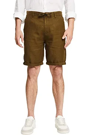 ESPRIT Herren Klassische Shorts 042ee2c315, Dark Khaki, 32W