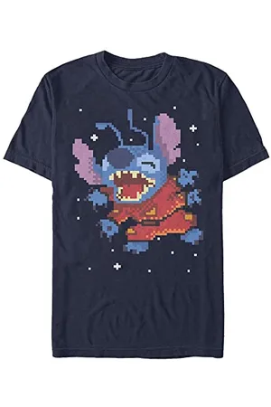 Disney Unisex Lilo & Stitch Stitch Pixel Organic Short Sleeve T-shirt, , M