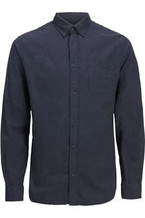 JACK & JONES Herren Jjeclassic Melange Shirt Ls Sn Hemd, ,S