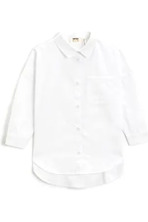 Koton Mädchen Oversized Single Pocket Detail Long Sleeve Cotton Shirt, , 6-7 Jahre EU