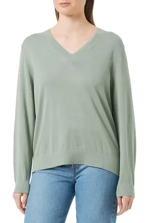 QS by s.Oliver Damen Pullover Langarm Green 38