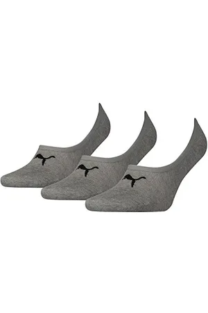 PUMA Unisex Footie Socken, Grau, 43/46 (3er Pack)