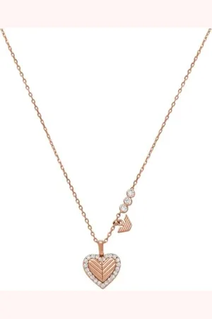 Emporio Armani Damen-Edelstahl- oder Sterlingsilber-Halskette mit Karabinerverschluss