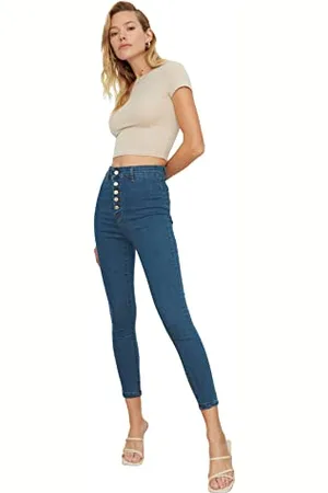 Trendyol Damen Basic High Waist Jegging Jeans, , 38 EU