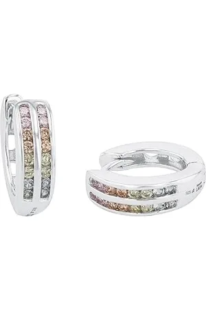 Prinzessin Lillifee Creolen 925 Sterling Silber Mädchen Kinder Ohrschmuck, mit Zirkonia synth., 1,2 cm, Silber, Kommt in Schmuck Geschenk Box, 2024374