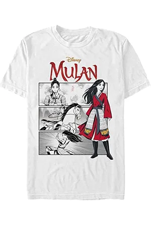 Disney Unisex Mulan: Live Action Mulan Comic Panels Organic Short Sleeve T-shirt, , XXL