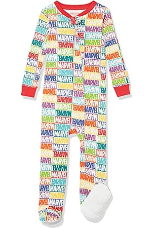 Amazon Disney | Marvel | Star Wars Unisex Kinder Eng anliegender Pyjama aus Baumwolle mit Fuß, , 2 Jahre