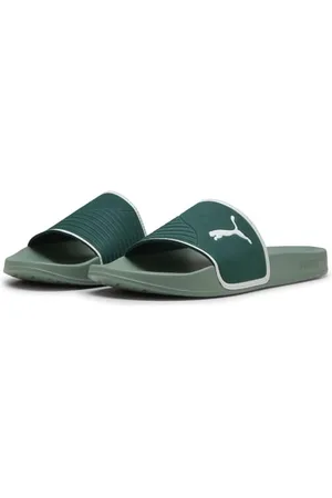 PUMA Unisex Leadcat 2.0 Shower Schiebe-Sandalen, Dark Myrtle-WARM White-Green Moon, 48.5 EU