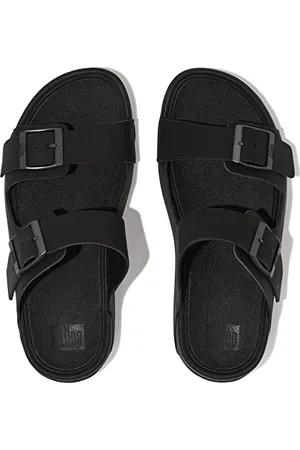 FitFlop Herren Gogh Moc Mens Buckle Leather Slides Schiebe-Sandalen, , 42 EU