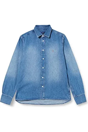 GANT Jungen D1. Indigo Shirt Hemd, , 158/164