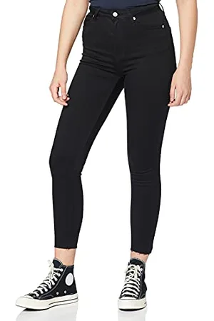 NA-KD Damen Skinny High Waist Open Hem Jeans, , 34 EU