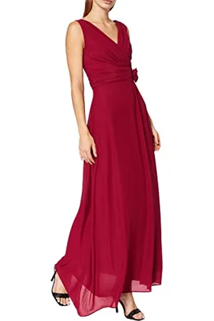 Swing Damen Maxi-Kleid mit Zierblume, Gr. 40