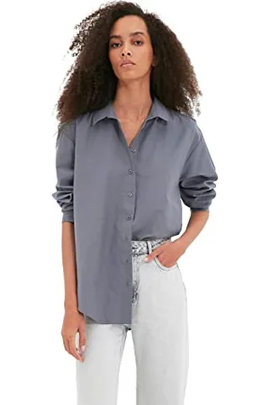 Trendyol Damen Verlieren Passhemd Shirt, , 34 EU