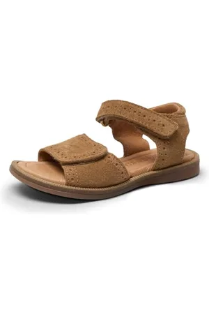 Bisgaard Mädchen Sandaletten/Sandalen Andrea Braun Rauleder, Größe:30, Farbauswahl:mittelbraun