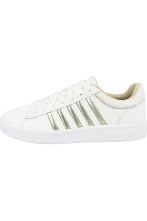 K-Swiss Damen Court Winston Sneaker, White/Champagne, 37.5 EU