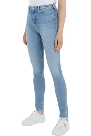 Calvin Klein Jeans Damen Jeans High Rise Skinny Fit, Blau (Denim Light), 34W / 32L