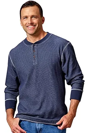 Wrangler Herren Long Sleeve Waffle Henley-Hemd, , XX-Large