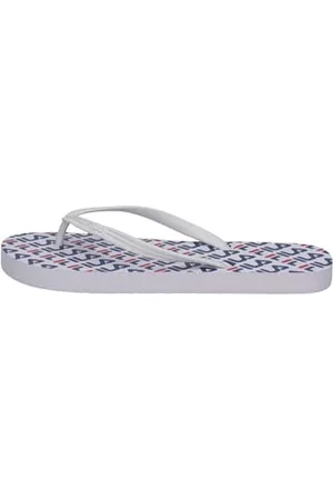 Fila Damen Troy Logo Slipper wmn Hausschuh, White, 39 EU