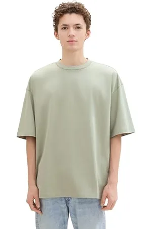 TOM TAILOR Herren Oversize Basic T-Shirt, Prairie Grass Green, XL