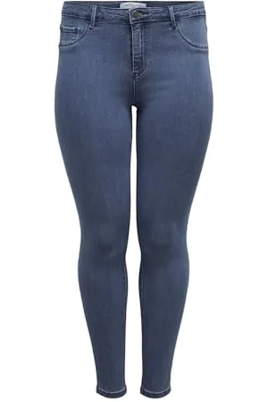 ONLY Damen Carthunder Push Up Reg Mbd Noos Skinny Jeans, Medium Blue Denim, 48 EU
