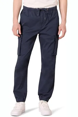 Amazon Herren Cargo-Jogginghose mit normaler Passform und Kordelzug an der Taille, , L