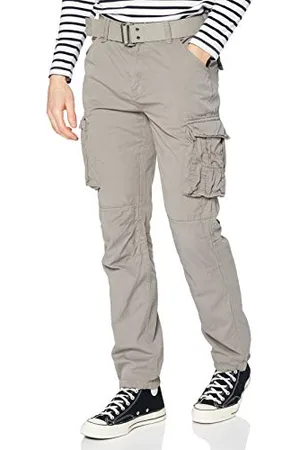 Schott NYC Homme Pantalon, Gris (Grey), 38