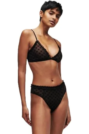 Karl Lagerfeld Kl monogram bra w/ ruffle