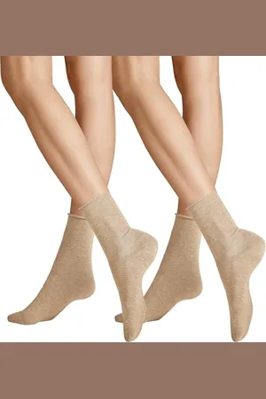 Hudson Damen Socken Only 2-Pack Rollrand Beigemel. 0723 39-42