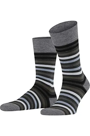 Falke Herren Socken Tinted Stripe M So Wolle Baumwolle gemustert 1 Paar, , 43-46