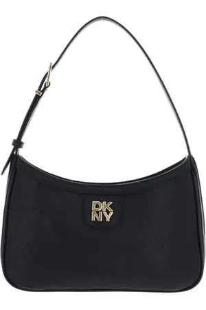 DKNY Damen Carol Demi Umhängetasche, schwarz/Gold