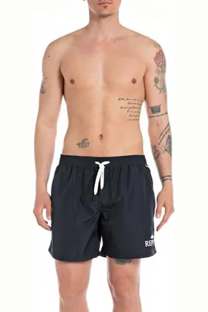 Replay Herren Badehose mit Kordelzug, (Blau), XL